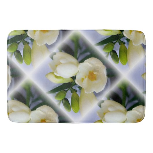 witte gele diepte badmat (Voorkant)