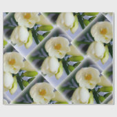 witte gele diepte cadeaupapier (Vlak)