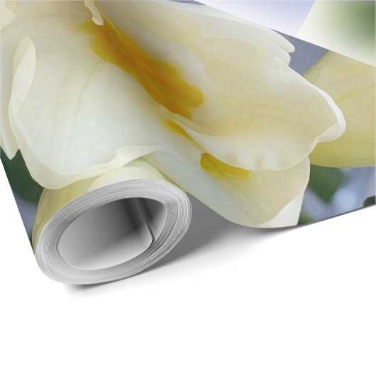 witte gele diepte cadeaupapier (Rol Hoek)