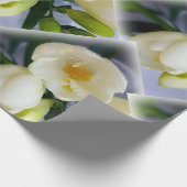 witte gele diepte cadeaupapier (Hoek)