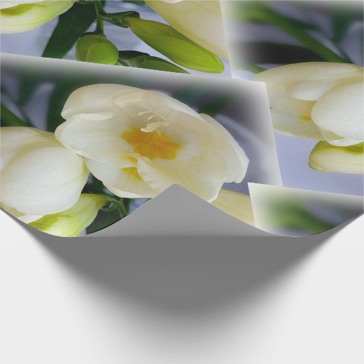 witte gele diepte cadeaupapier (Hoek)