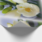 witte gele diepte cadeaupapier (Hoek)