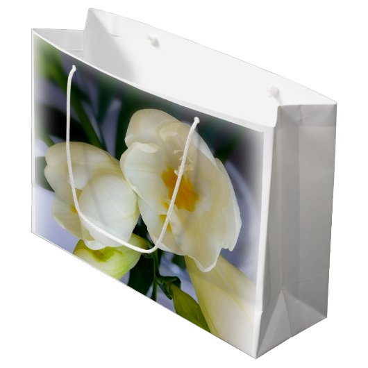 witte gele diepte groot cadeauzakje (Voorkant Gekanteld)