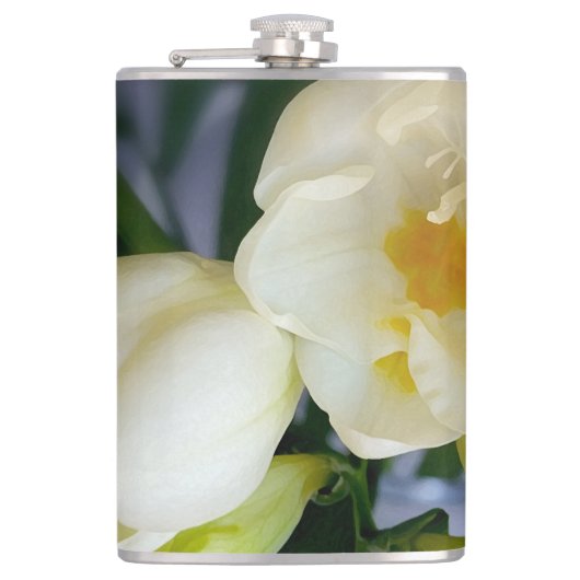 witte gele diepte heupfles (Voorkant)