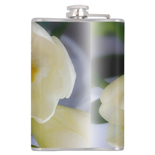 witte gele diepte heupfles (Achterkant)