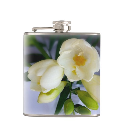 witte gele diepte heupfles (Voorkant)