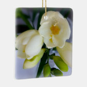 witte gele diepte keramisch ornament (Rechts)