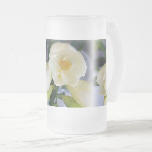 witte gele diepte matglas bierpul (Voorkant rechts)