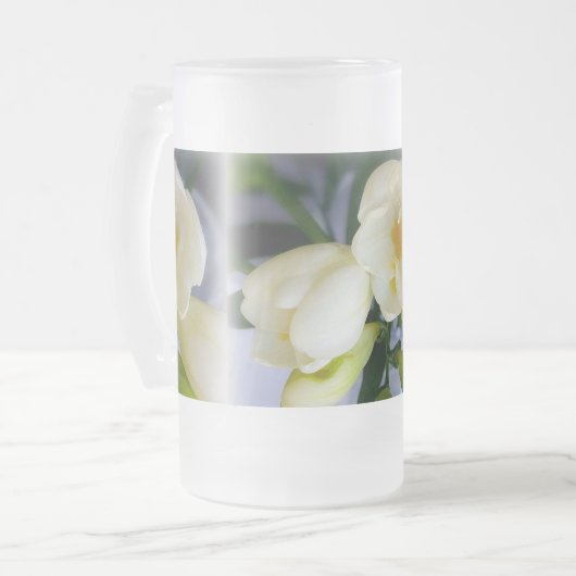 witte gele diepte matglas bierpul (Voorkant links)