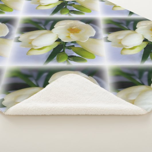 witte gele diepte sherpa deken (3/4)