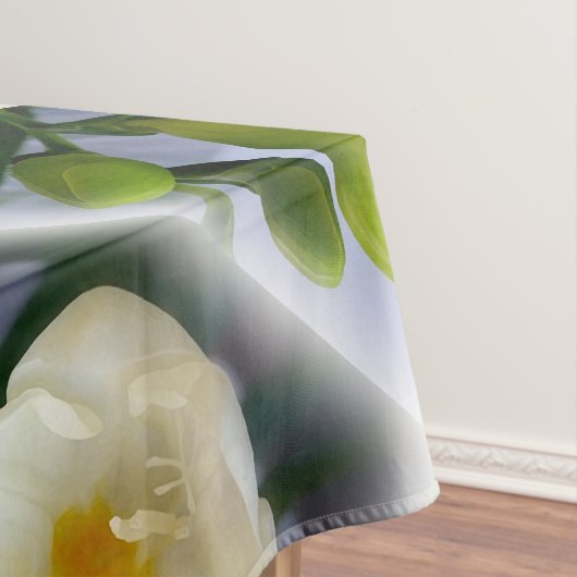witte gele diepte tafelkleed (Voorbeeld)