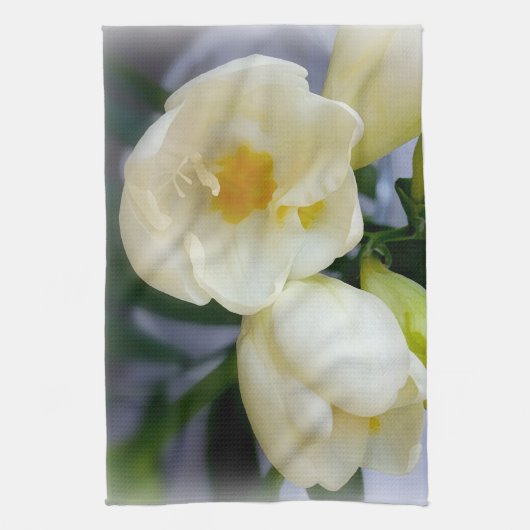 witte gele diepte theedoek (Verticaal)