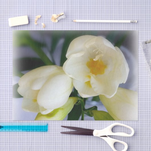 witte gele diepte tissuepapier (Craft)