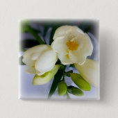 witte gele diepte vierkante button 5,1 cm (Voorkant)