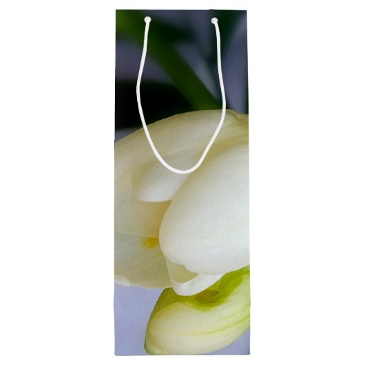 witte gele diepte wijn cadeautas (Achterkant)