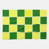 Witte, gele en groene controleurs keukenhanddoeken (Horizontaal)