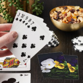 Witte gele en Paarse pansies Pokerkaarten (Insitu)