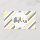Witte, Gele & Grijze Streep Olifanten Boek Raffle Informatiekaartje (Voorkant)