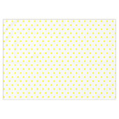 Witte Gele Lemon Polka Dots Tafelkleed (Voorkant (Horizontaal))