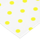 Witte Gele Lemon Polka Dots Tafelkleed (Gekanteld)