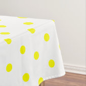 Witte Gele Lemon Polka Dots Tafelkleed (Voorbeeld)