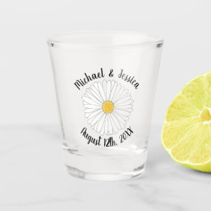 Witte Gele Madelief Bloem Bloemisterij Tuinfeest Shot Glas