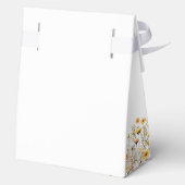 Witte Gele Meadow Wildbloemen Bruiloft Bedankdoosjes (Achterkant)