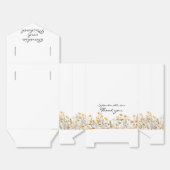 Witte Gele Meadow Wildbloemen Bruiloft Bedankdoosjes (Ongevouwen)