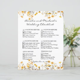 Witte Gele Meadow Wildbloemen Bruiloft Checklist