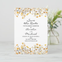 Witte Gele Meadow Wildbloemen Bruiloft