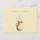 Witte Gele Narcissen Bloem Briefkaart (Voorkant)
