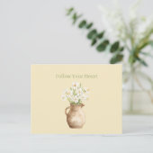 Witte Gele Narcissen Bloem Briefkaart (Staand voorkant)