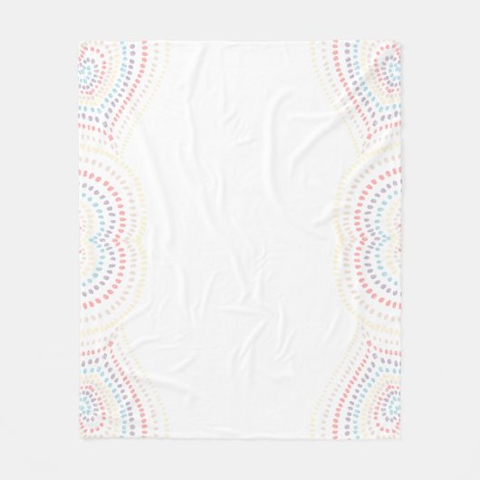 witte gele roze blauw Concentrifuge harten Regenbo Fleece Deken (Voorkant)