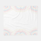 witte gele roze blauw Concentrifuge harten Regenbo Fleece Deken (Voorkant (Horizontaal))