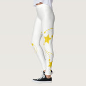 Witte Gele Sterren Broek Leggings (Links)