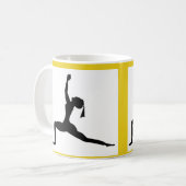 Witte/gele stijl: Klassieke Mok/Koffiebeker Koffiemok (Voorkant links)