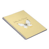 Witte Gele Vlinder Notitieboek (Rechterzijde)