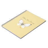 Witte Gele Vlinder Notitieboek (Linkerzijde)
