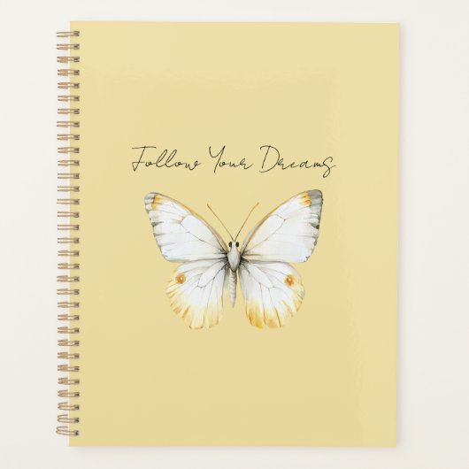 Witte Gele Vlinder Planner (Voorkant)