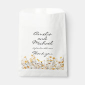 Witte gele weidebloemen bedankzakje (Voorkant)