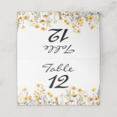 Witte gele weidebloemen plaatskaartje (Buitenkant ongevouwen)