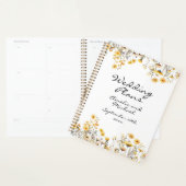 Witte Gele Weiland Wildbloemen Bruiloft Planner (Display)