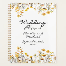Witte Gele Weiland Wildbloemen Bruiloft Planner