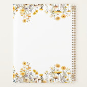 Witte Gele Weiland Wildbloemen Bruiloft Planner (Achterkant)