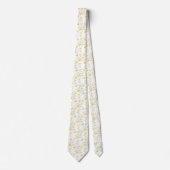 witte gele wilde bloemen stropdas (Voorkant)