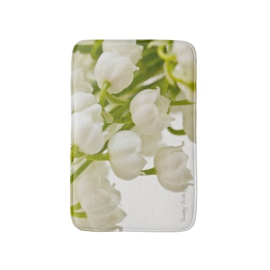 Witte gelilies badmat (Voorkant Verticaal)