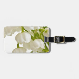 Witte gelilies bagagelabel