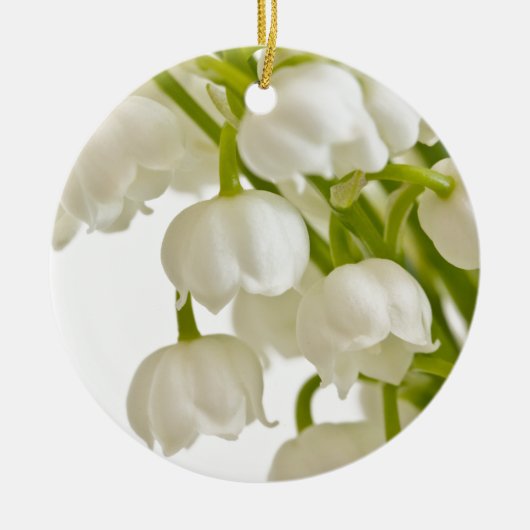 Witte gelilies keramisch ornament (Voorkant)