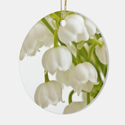 Witte gelilies keramisch ornament (Links)