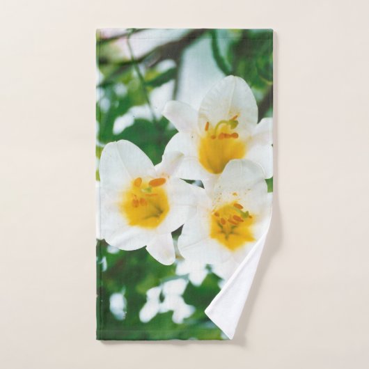 Witte gelilies - Lily Flower Lilium candidum Bad Handdoek (Handdoek)